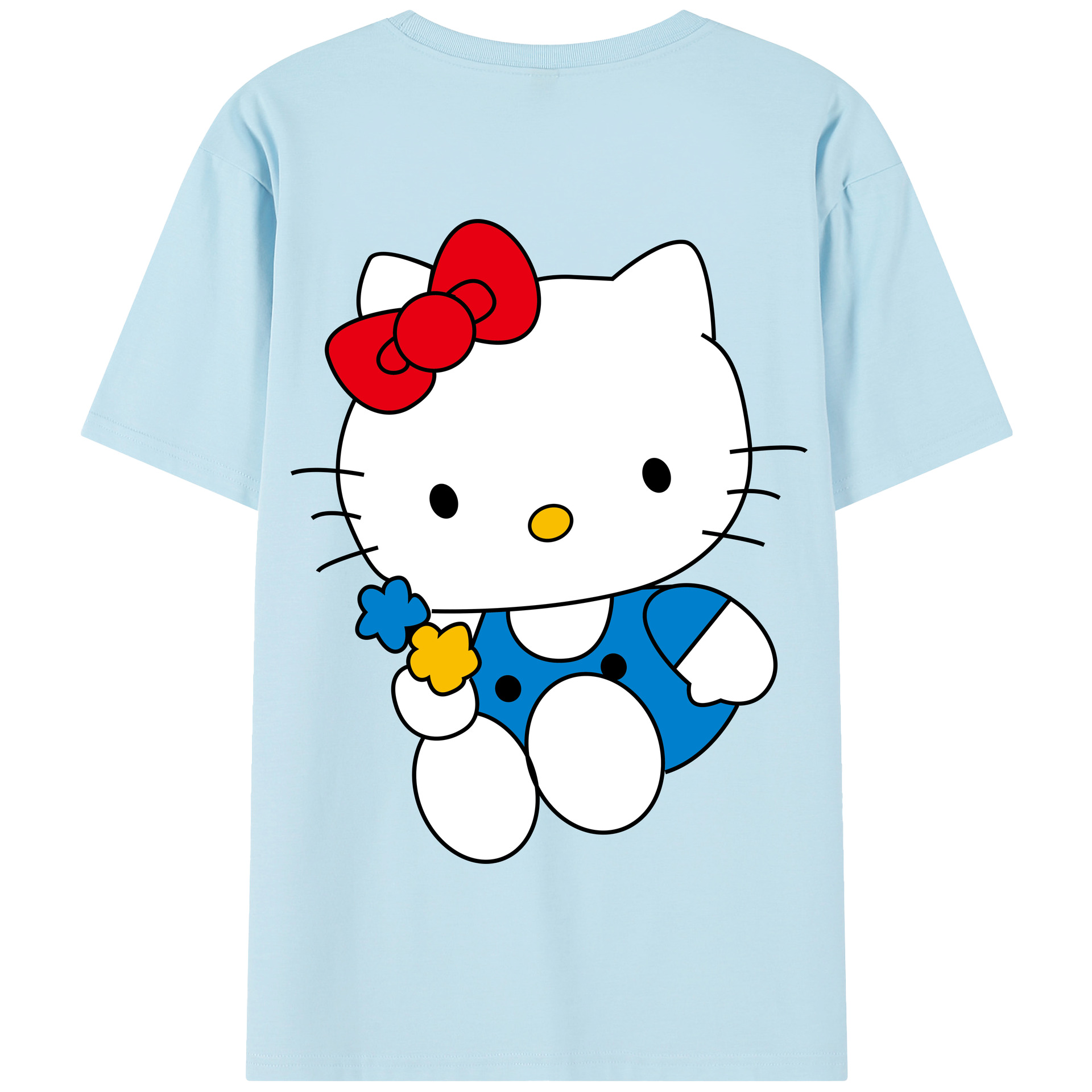 （画像用） Hello Kitty ハローキティ 綿100％半袖Tシャツ（背面プリント）